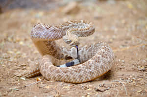 Coiled Rattlesnake Readyto Strike Wallpaper