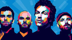 Coldplay Members Vector Art Wallpaper