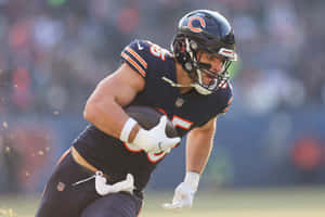 Cole Kmet Chicago Bears Game Action Wallpaper