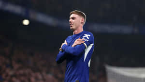 Cole Palmer Celebrates Goal Wallpaper