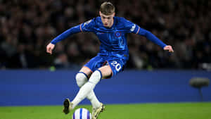 Cole Palmer Chelsea Midfielder Action Wallpaper