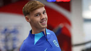 Cole Palmer Smiling In Training Wallpaper