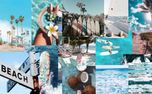 Collage Aesthetic Summer Laptop Display Wallpaper