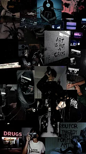 Collage Art Aesthetic Grunge Iphone Wallpaper