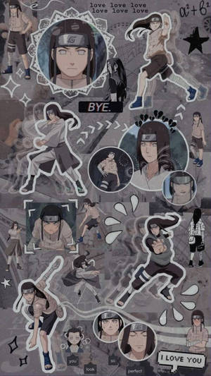 Collage Neji Hyuga Phone Wallpaper