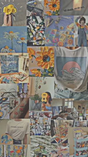 Collage Of Various Paintings And Pictures Wallpaper