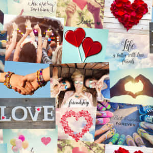 Collageof Friendshipand Love Moments Wallpaper