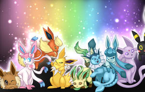 Collect All 8 Adorable Eeveelutions! Wallpaper