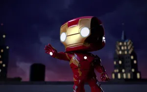 Collectible Iron Man Bobbleheads Perfect For Marvel Fans Wallpaper