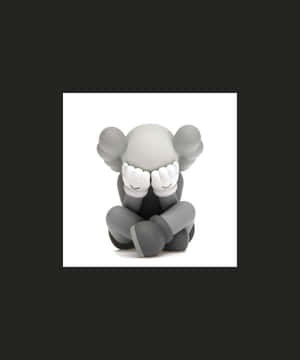 Collection Of Kaws Figures Displayed On Shelf Wallpaper