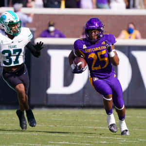 College Football Action East Carolinavs Tulane Wallpaper