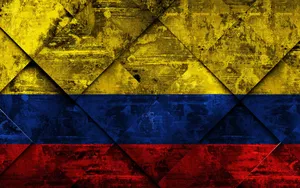 Colombia Flag Smoke Stain Art Wallpaper