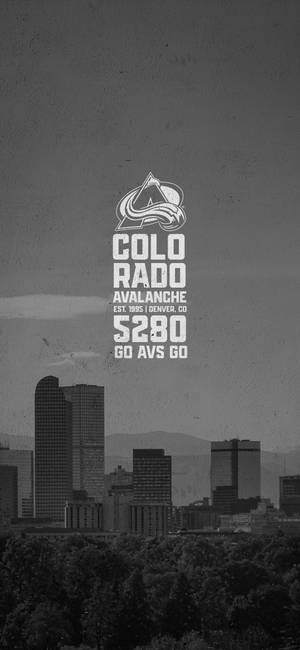 Colorado Avalanche Black And White Wallpaper