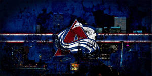 Colorado Avalanche Grunge Cityscape Wallpaper