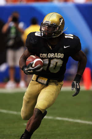 Colorado Buffaloes Football Player In Action Wallpaper