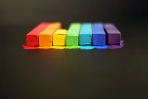 Colored Crayons Pride Desktop Wallpaper