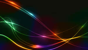 Colorful Abstract Light Waves Wallpaper