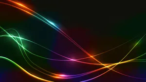 Colorful Abstract Light Waves Wallpaper