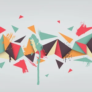 Colorful Abstract Triangles Artwork Wallpaper