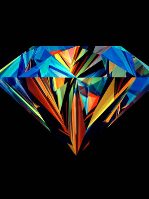 Colorful Amoled Diamond Abstract Art Wallpaper