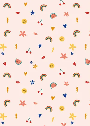 Colorful And Cute Tablet Pattern Wallpaper