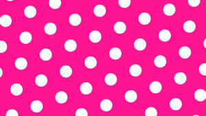 Colorful And Fun Pink Polka Dot Pattern Wallpaper