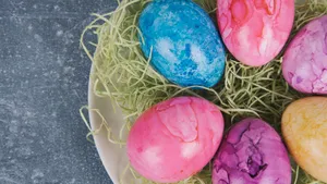 Colorful And Hand-painted Easter Eggs Wallpaper