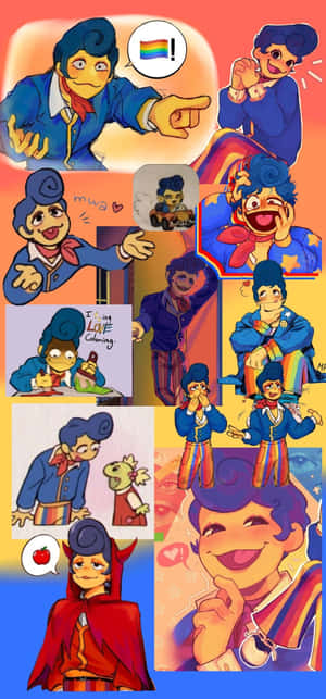 Colorful_ Animated_ Character_ Collage Wallpaper