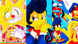 Colorful_ Animated_ Characters_ Collage Wallpaper