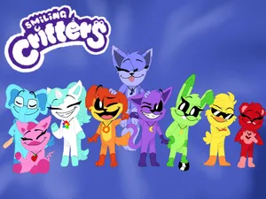 Colorful_ Animated_ Critters_ Group_ Smiling Wallpaper