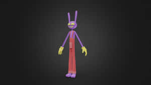 Colorful Animated Rabbit Character Wallpaper