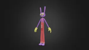 Colorful Animated Rabbit Character Wallpaper