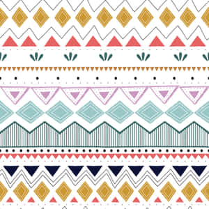 Colorful Aztec Pattern Design Wallpaper