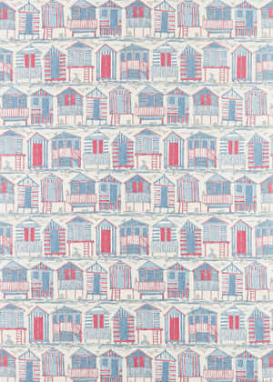 Colorful Beach Huts On A Sunny Day Wallpaper