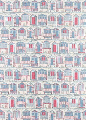 Colorful Beach Huts On A Sunny Day Wallpaper