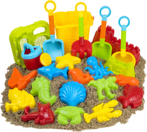 Colorful Beach Toys On The Sand Wallpaper