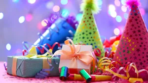 Colorful Birthday Gift Celebration Wallpaper