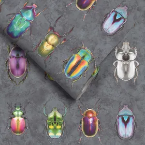 Colorful Bug Wall Insects Decor Wallpaper