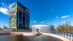 Colorful Building Almere Waterfront Wallpaper