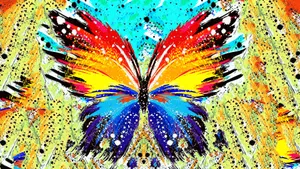 Colorful Butterfly Artwork Wallpaper