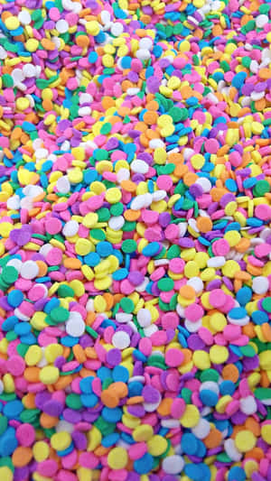 Colorful Candy Sprinkles Texture Wallpaper