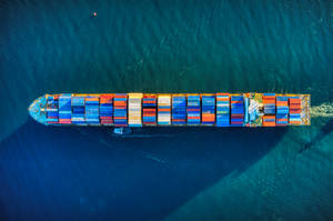 Colorful Cargo Ship Wallpaper