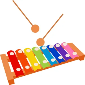 Colorful Cartoon Xylophone Wallpaper