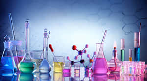 Colorful Chemistry Lab Experiment Setup Wallpaper