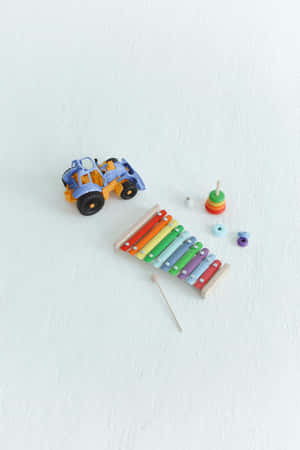 Colorful Childrens Toysand Xylophone Wallpaper