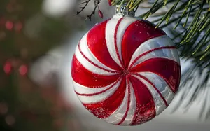 Colorful Christmas Ornaments Wallpaper