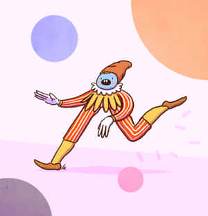 Colorful Clown Illustration Wallpaper