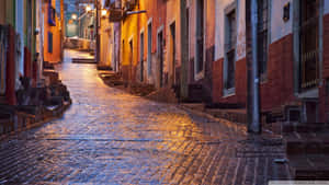 Colorful_ Cobblestone_ Street_ Mexico Wallpaper