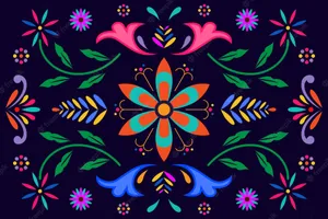 Colorful Cool Mexican Vector Art Wallpaper
