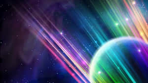 Colorful Cosmic Rays Wallpaper